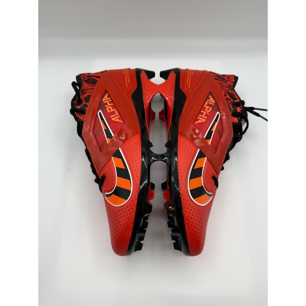 Nike Alpha Menace 4 Pro SE Football Cleats,Men's 13, Red Orange Black FQ3984-600 - Picture 9 of 12